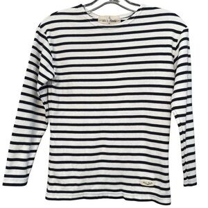 Win’s Nautic XS Navy White Stripe Breton Tee Long Sleeve Cotton Top